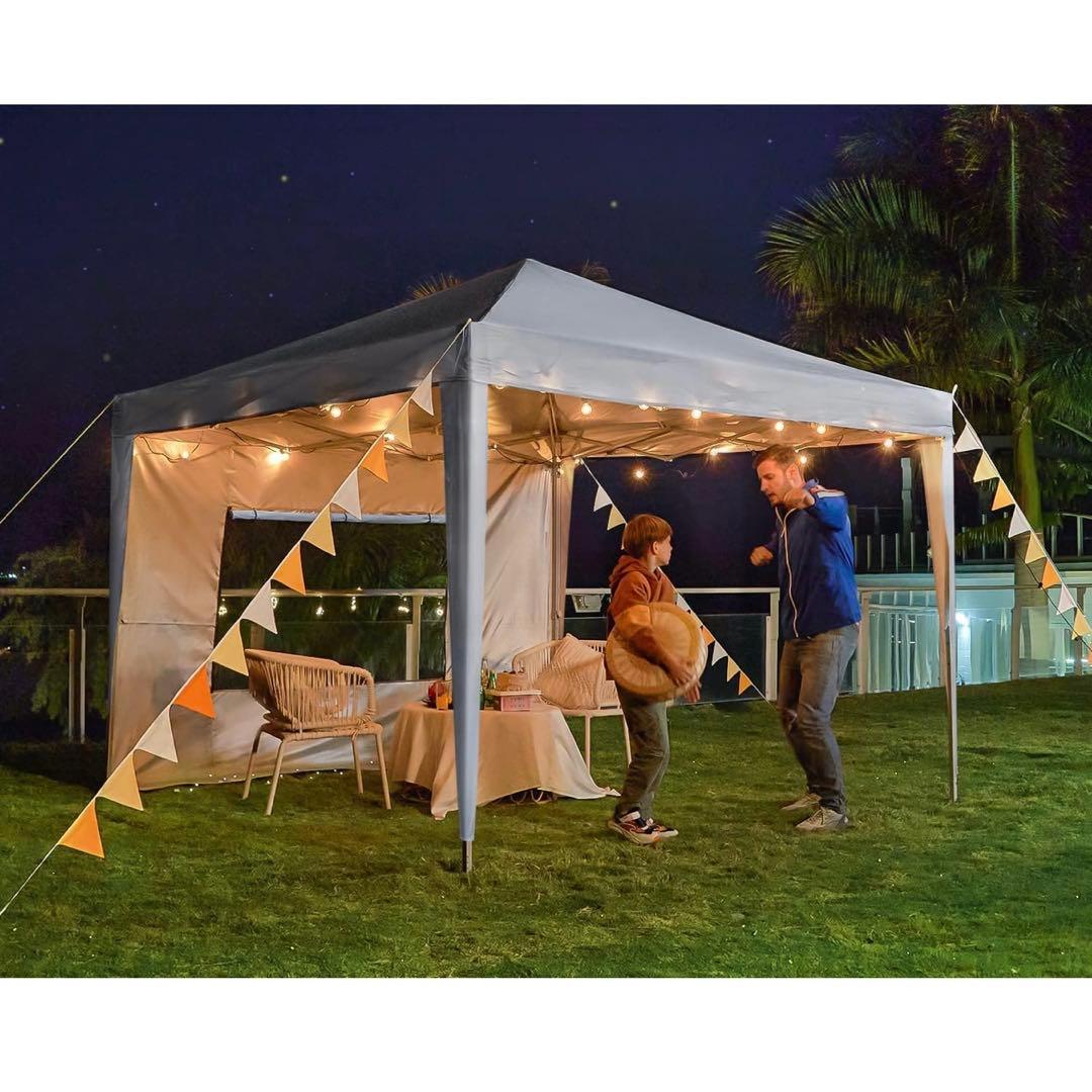 タープテント ワンタッチテント 2.5m UVカット 耐水 キャンプ ホワイト