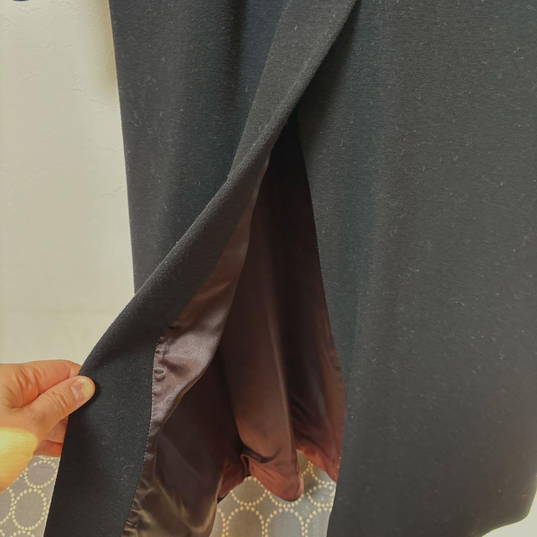 【美品 】エンポリオ アルマーニ ロングコートBLACK黒