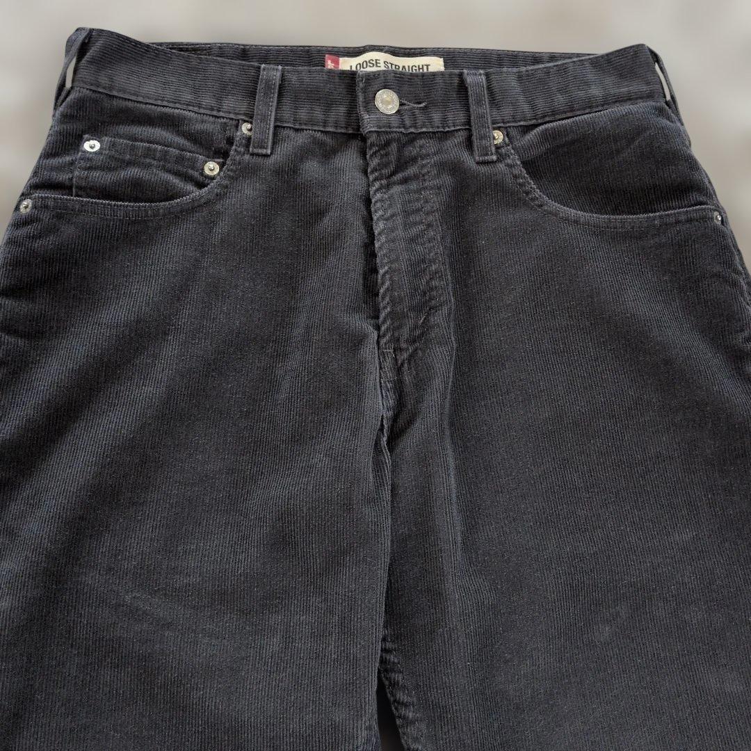 Levis 569 ルーズストレートフィット コーデュロイ30 チャコールグレー
