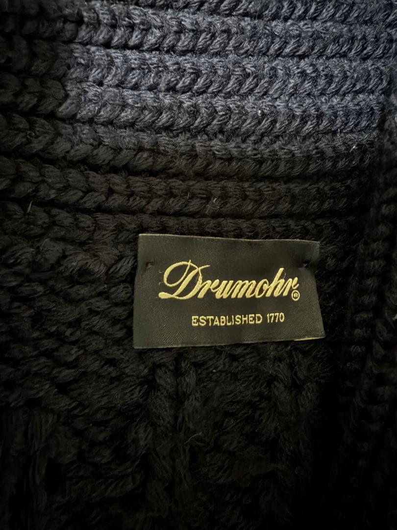 超美品Drumohr 肉厚ケーブルニットカーディガン イタリア製 メリノウール