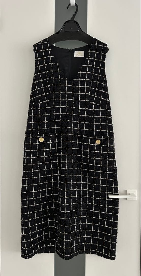 グレースコンチネンタル グラフチェック ジャンパースカート