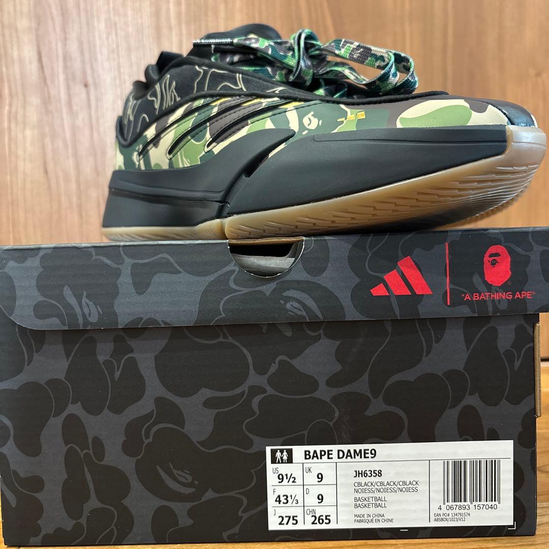 ＊未使用＊ adidas BAPE DAME9 27.5cm