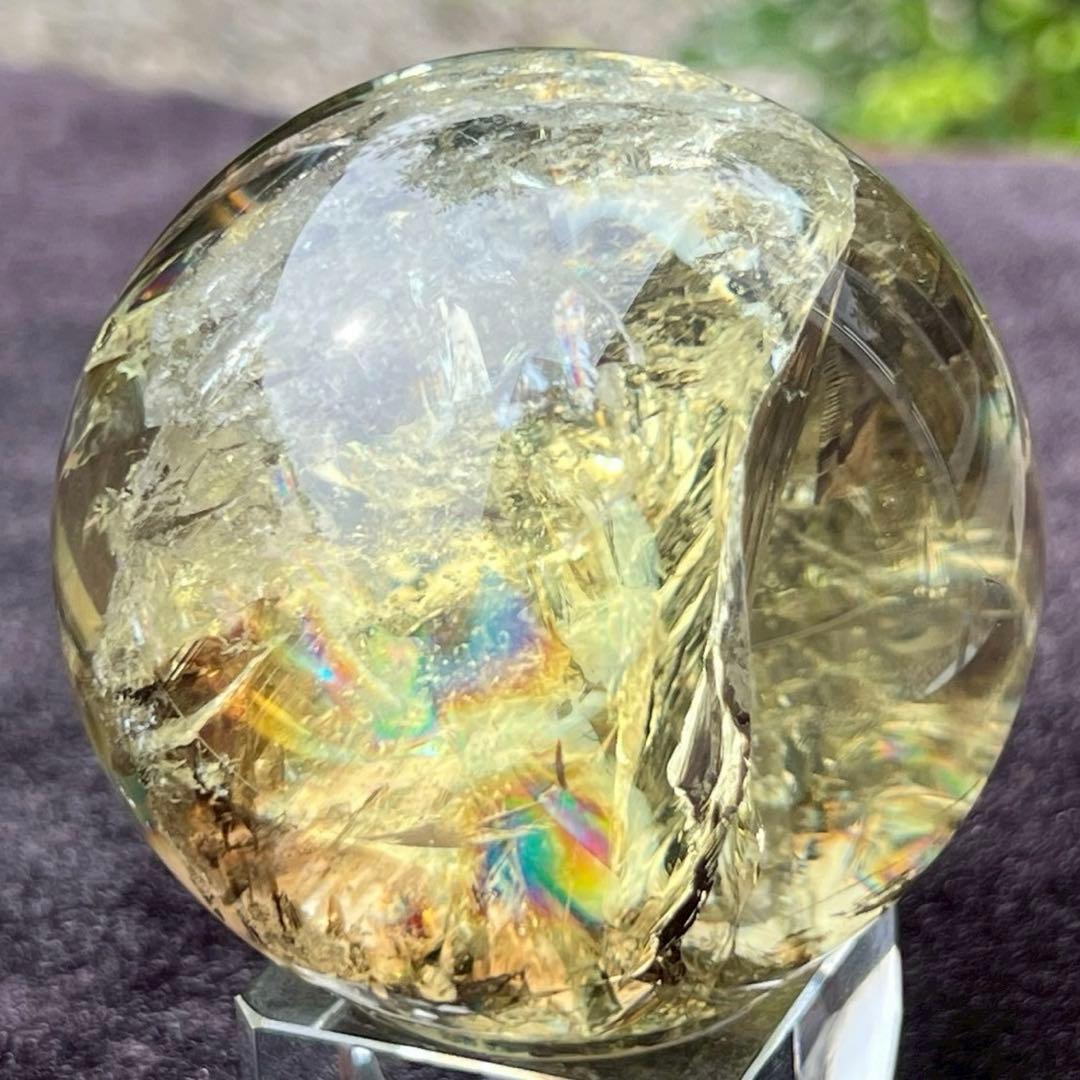 ✳️専用‼️至宝✨ファントムと美麗レインボー✨幸運の石✨虹入り シトリン丸玉 他1点