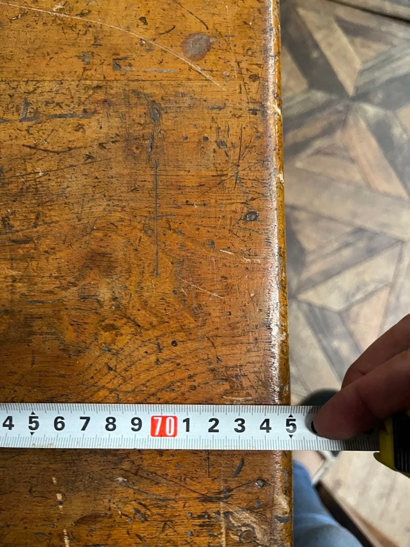 片袖机 デスク 椅子 セット 小ぶり 勉強机 昭和レトロ 当時物 インテリア