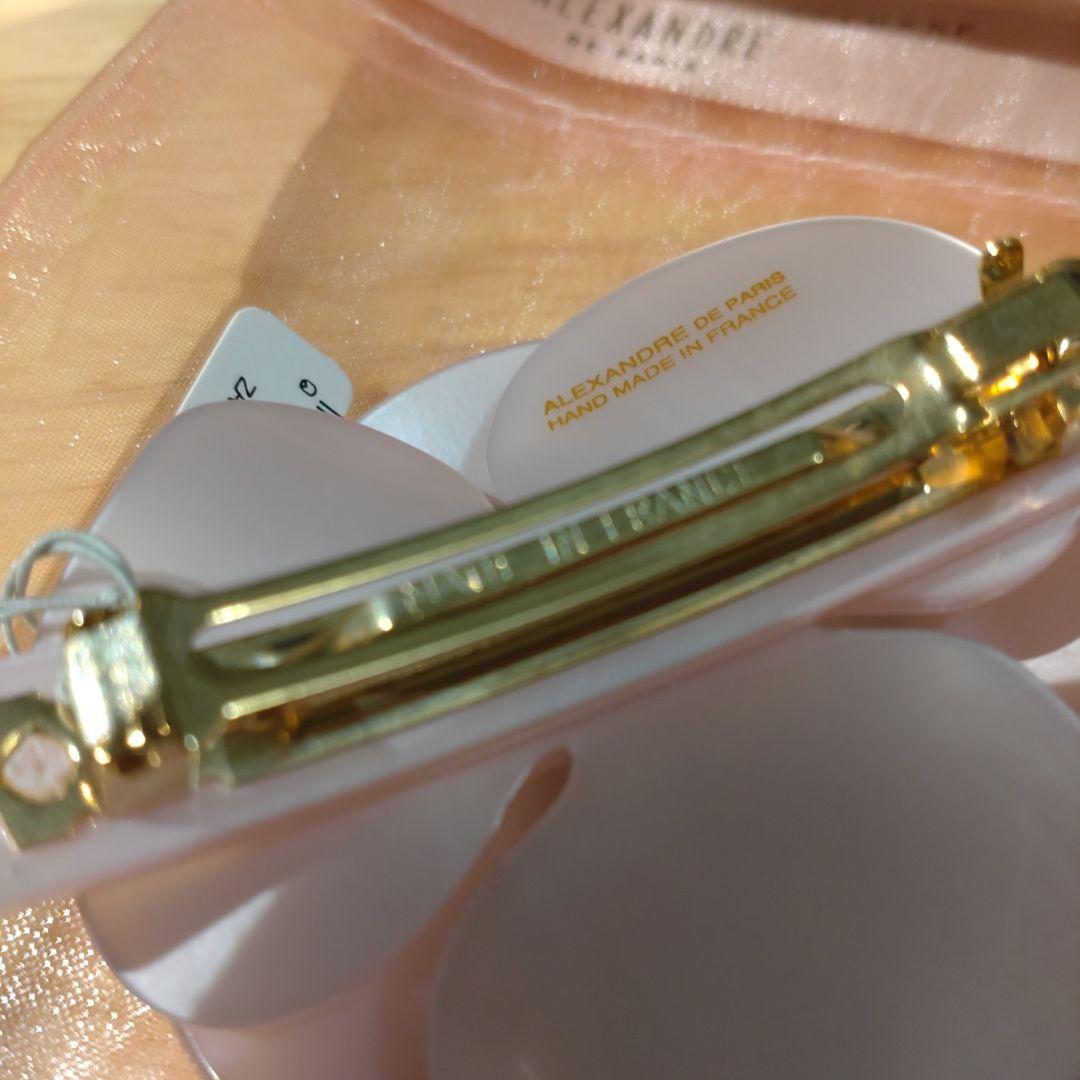 新品タグ付き　花　フラワー　ピンク　バレッタALEXANDRE DE PARIS