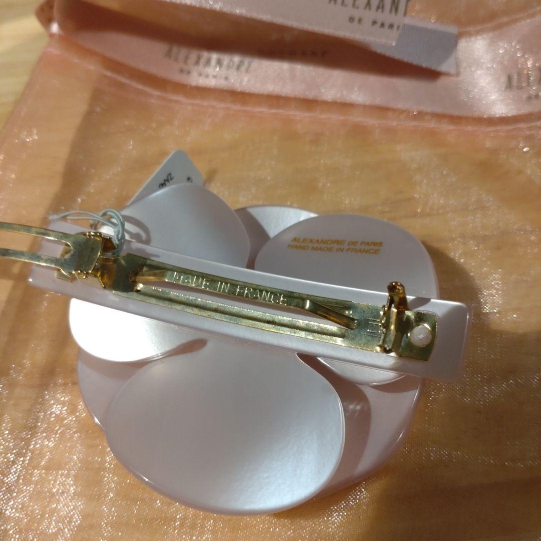 新品タグ付き　花　フラワー　ピンク　バレッタALEXANDRE DE PARIS