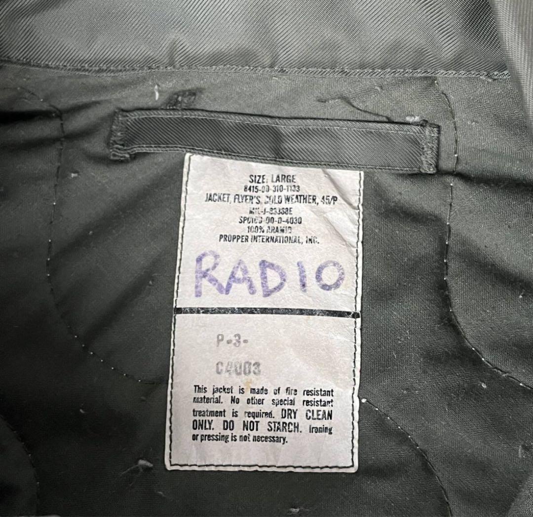 ビンテージ　ミリタリー　00年　cwu 45p　フライト　ジャケット　米軍