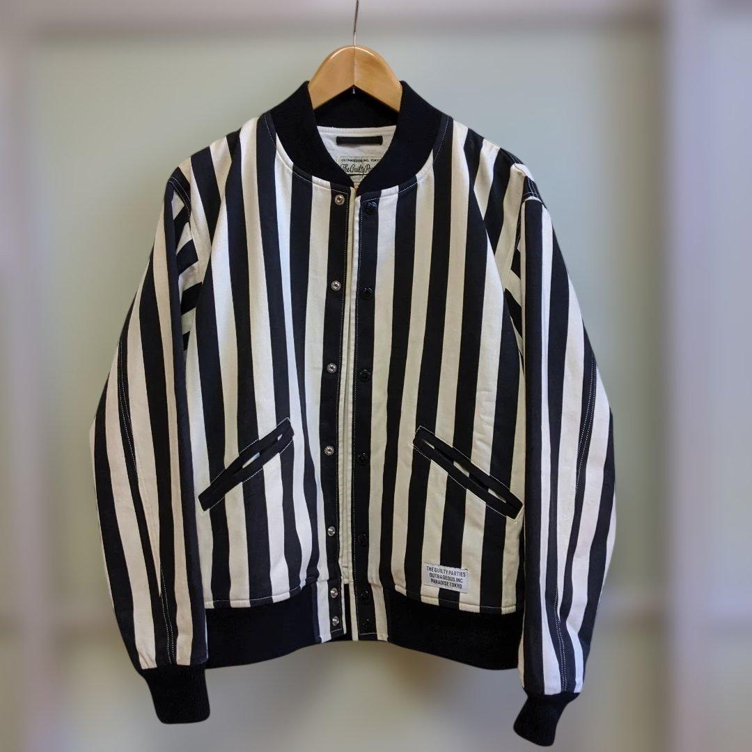 最終価格】WACKO MARIA STRIPE VARSITY JACKET