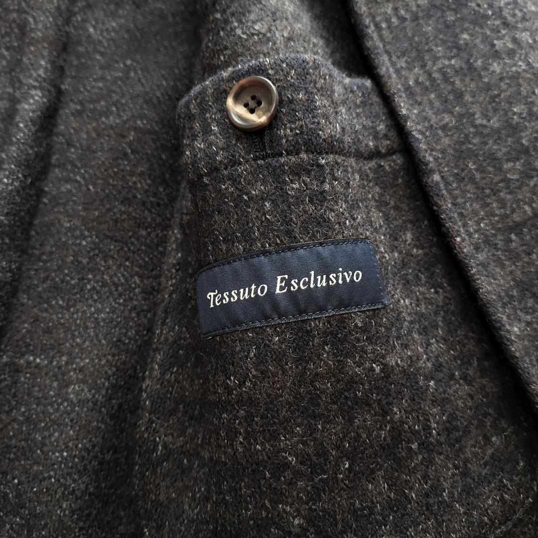 ラルディーニ グレンチェックウールチェスターコート 46 M ブラウン ネイビー