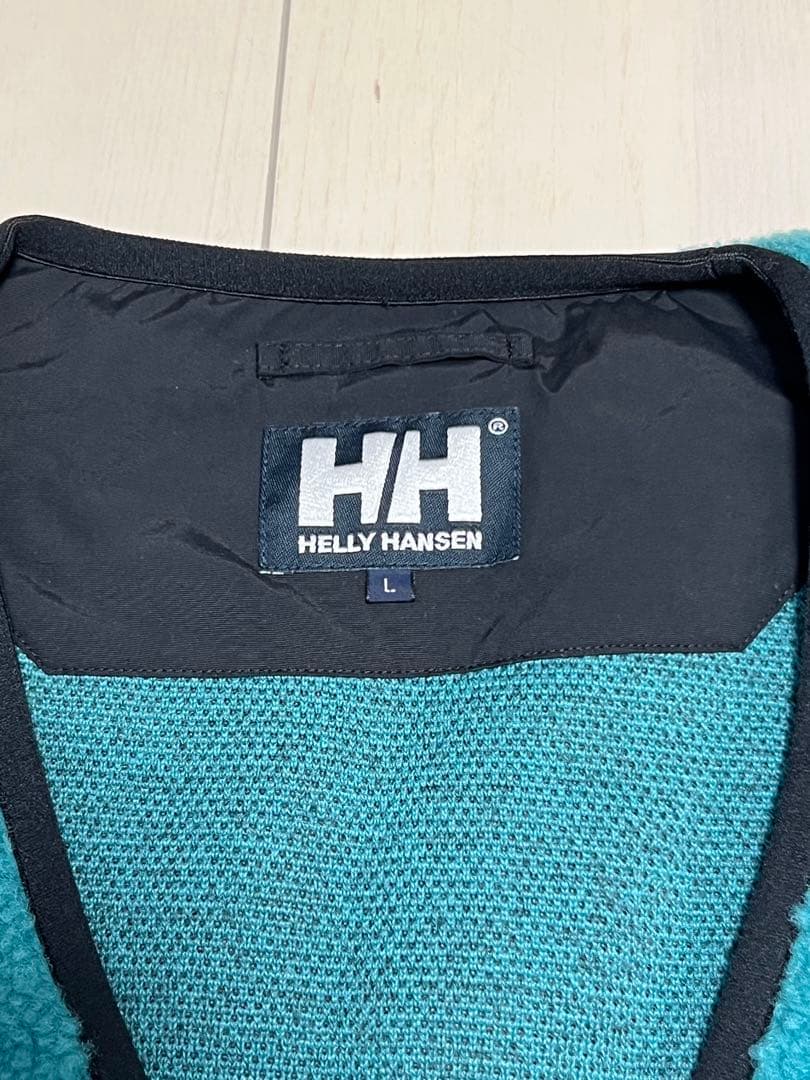 ヘリーハンセン ファイバーパイルベスト オーロラグリーン 新品 L