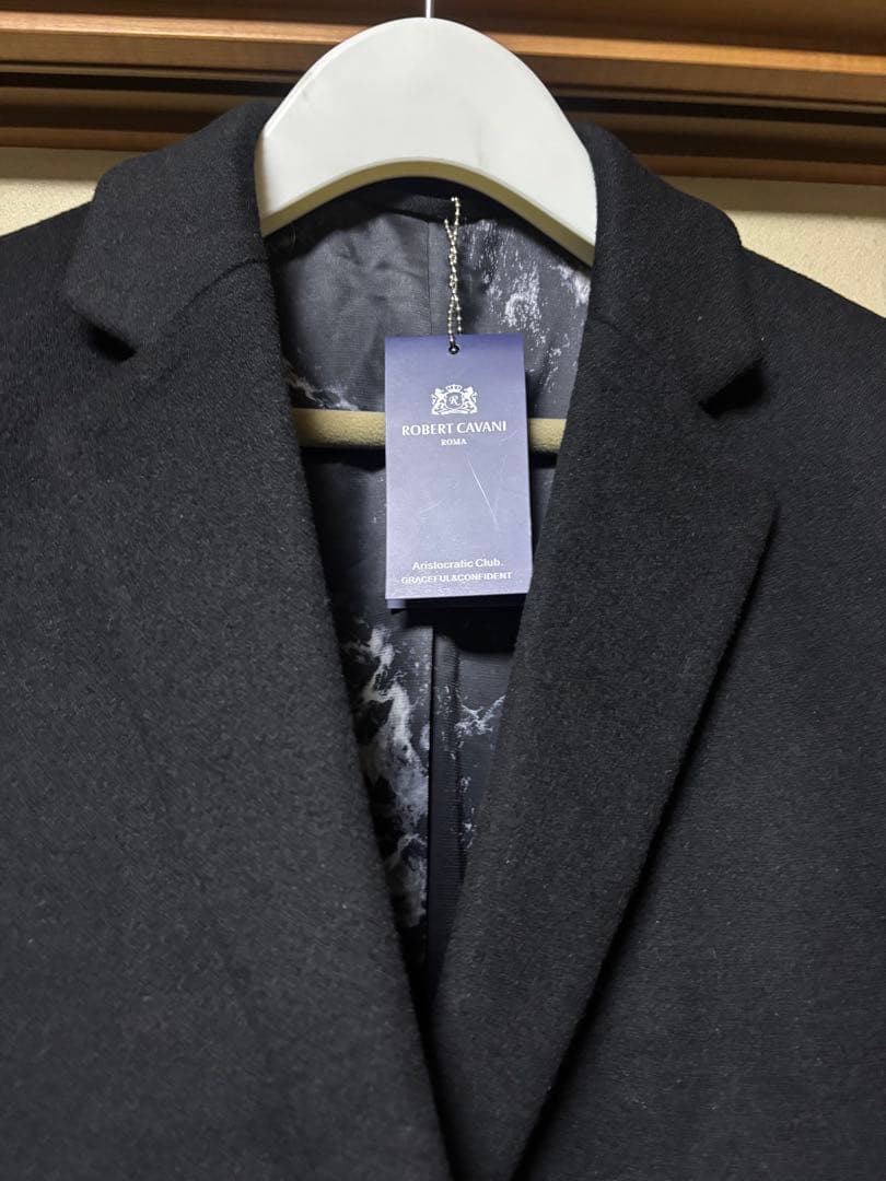 新品タグ付き！定価22万 ロベルトカバーニ カシミア100％ チェスターコートL