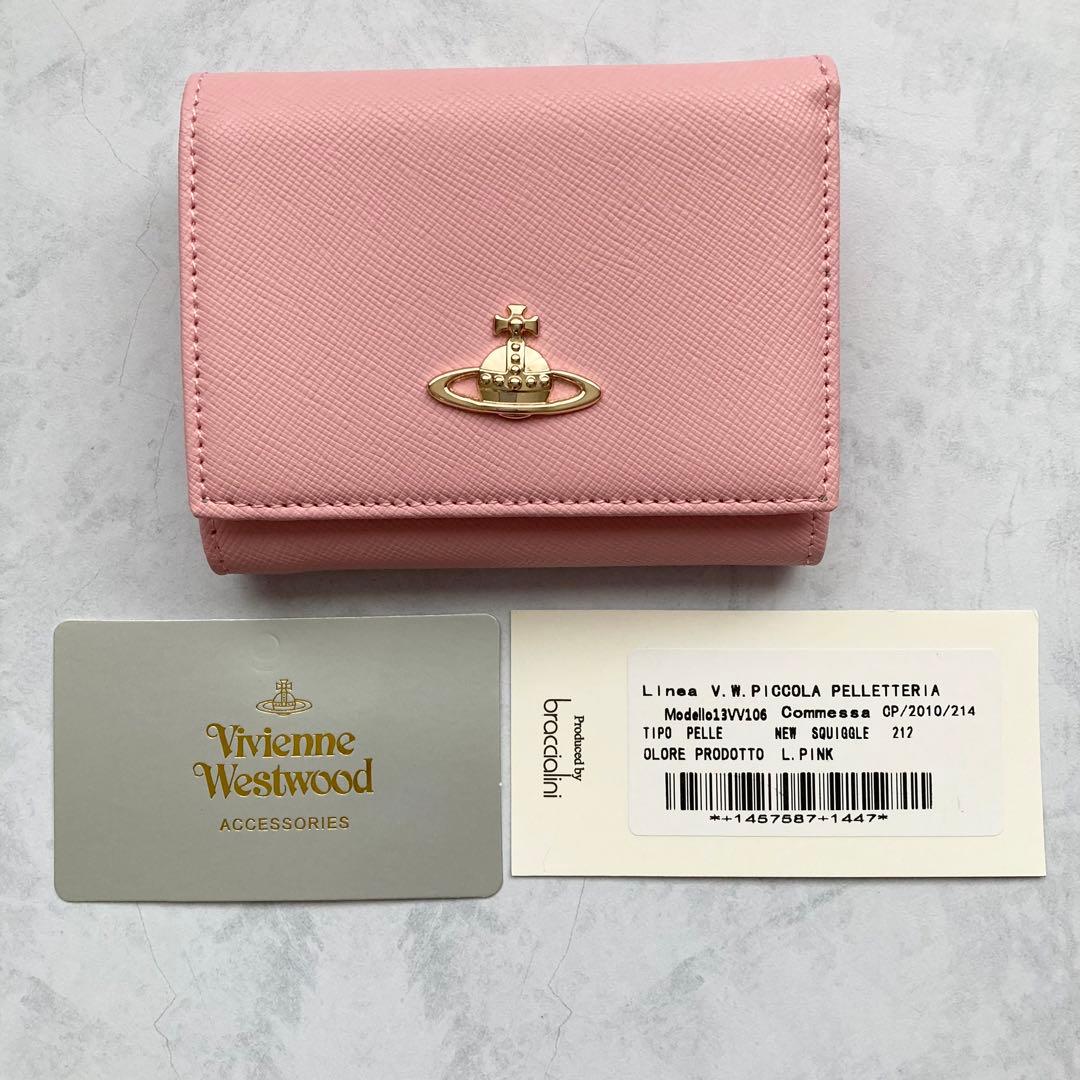 新品 未使用】ヴィヴィアン ウエストウッド 三つ折り 財布 ピンク