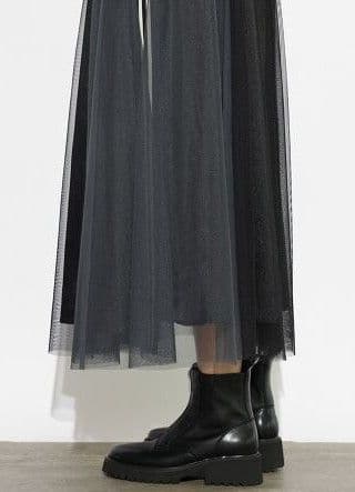 【新品・タグ付】ヤマダヤ スコットクラブ サイドラインミックスチュールスカート