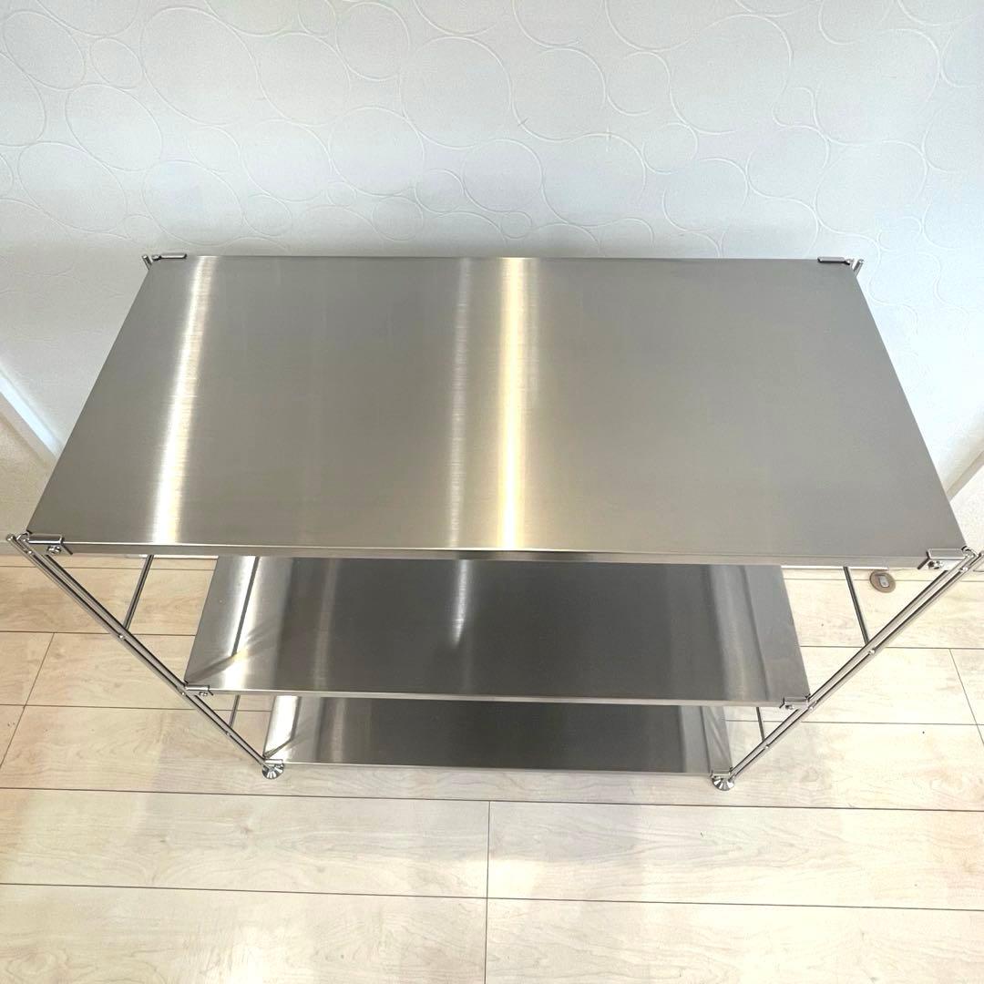 【美品】無印良品 ステンレスユニットシェルフ ワイド 小 ステンレス棚