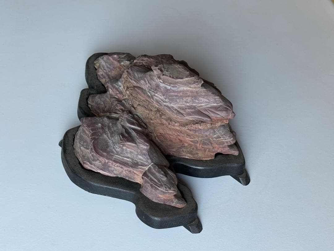 天然石 水石 紫色と茶色の岩