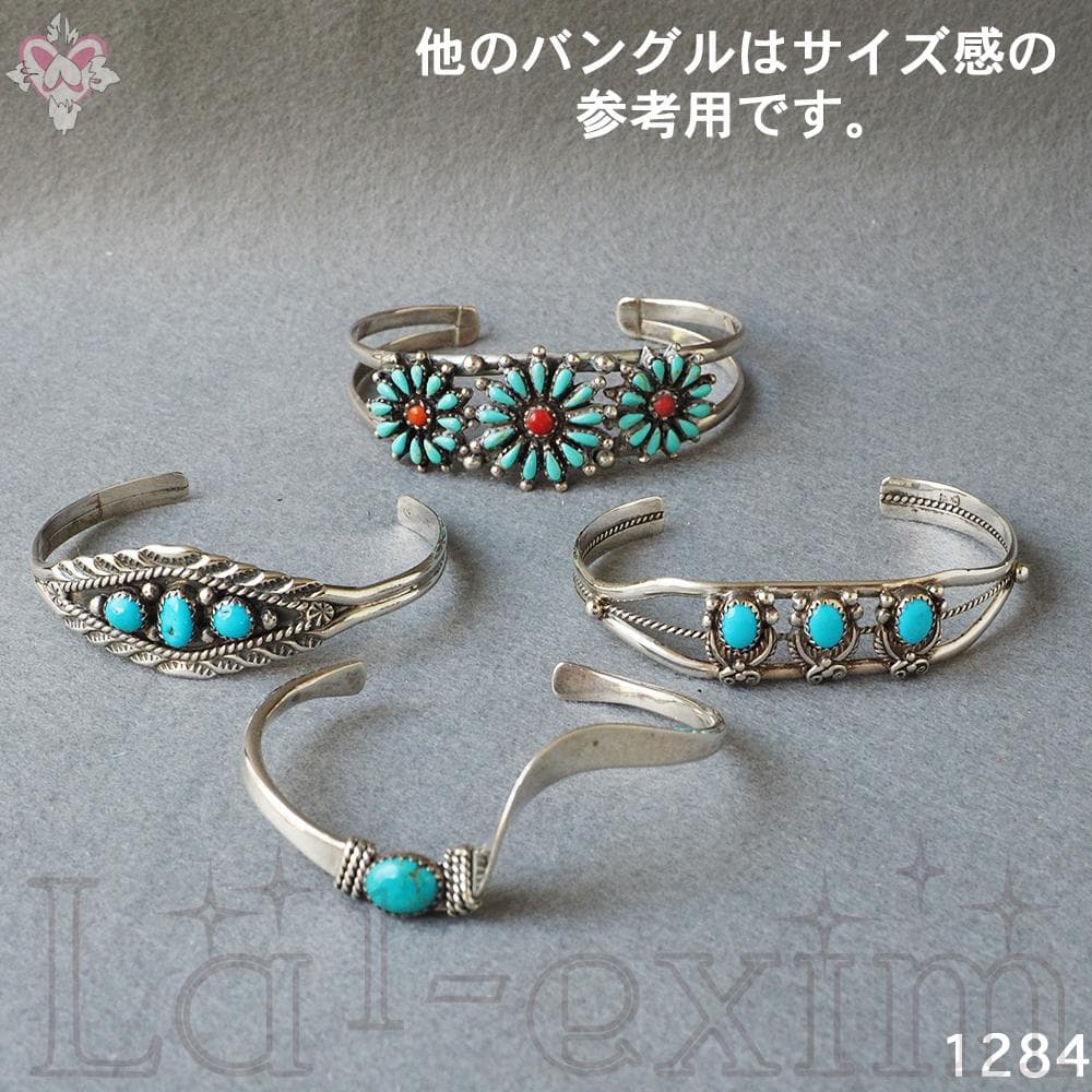美品 ターコイズ インディアンジュエリー 純銀製 シルバー 刻印 BT バングル