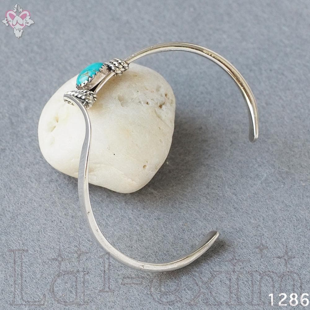 美品 ターコイズ インディアンジュエリー 純銀製 シルバー 刻印 BT バングル