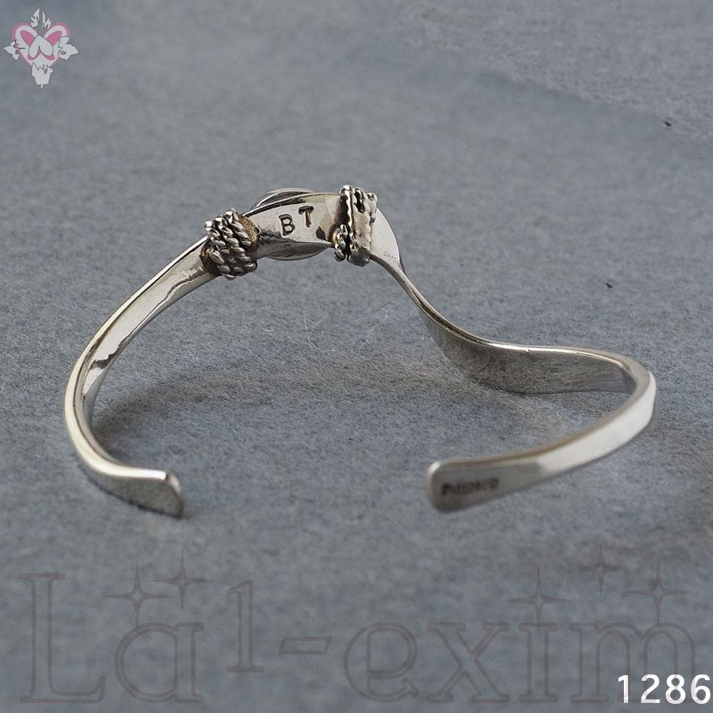 美品 ターコイズ インディアンジュエリー 純銀製 シルバー 刻印 BT バングル