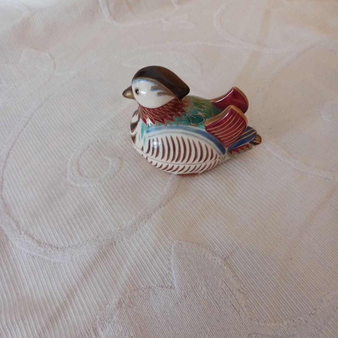 陶器製 鴛鴦香合