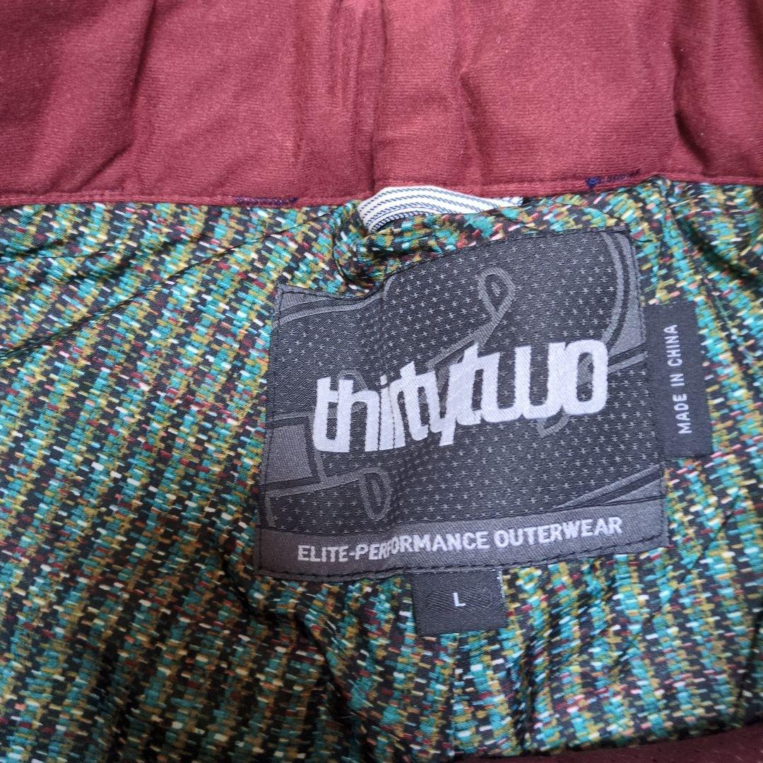 thirtytwo スノーボードウェア Lネイビー/ブラック　上下　セットアップ