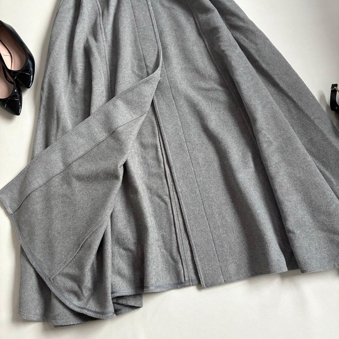 ◆美品◆ナノユニバース◆3.4万◆ポンチョウールコート◆グレー◆フード◆フリー