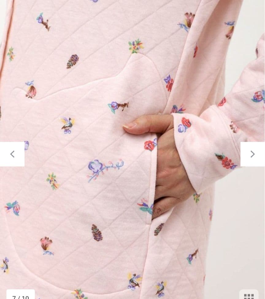 新品タグ付き ツモリチサト パジャマ ルームウェア 中綿 キルト パリローズ