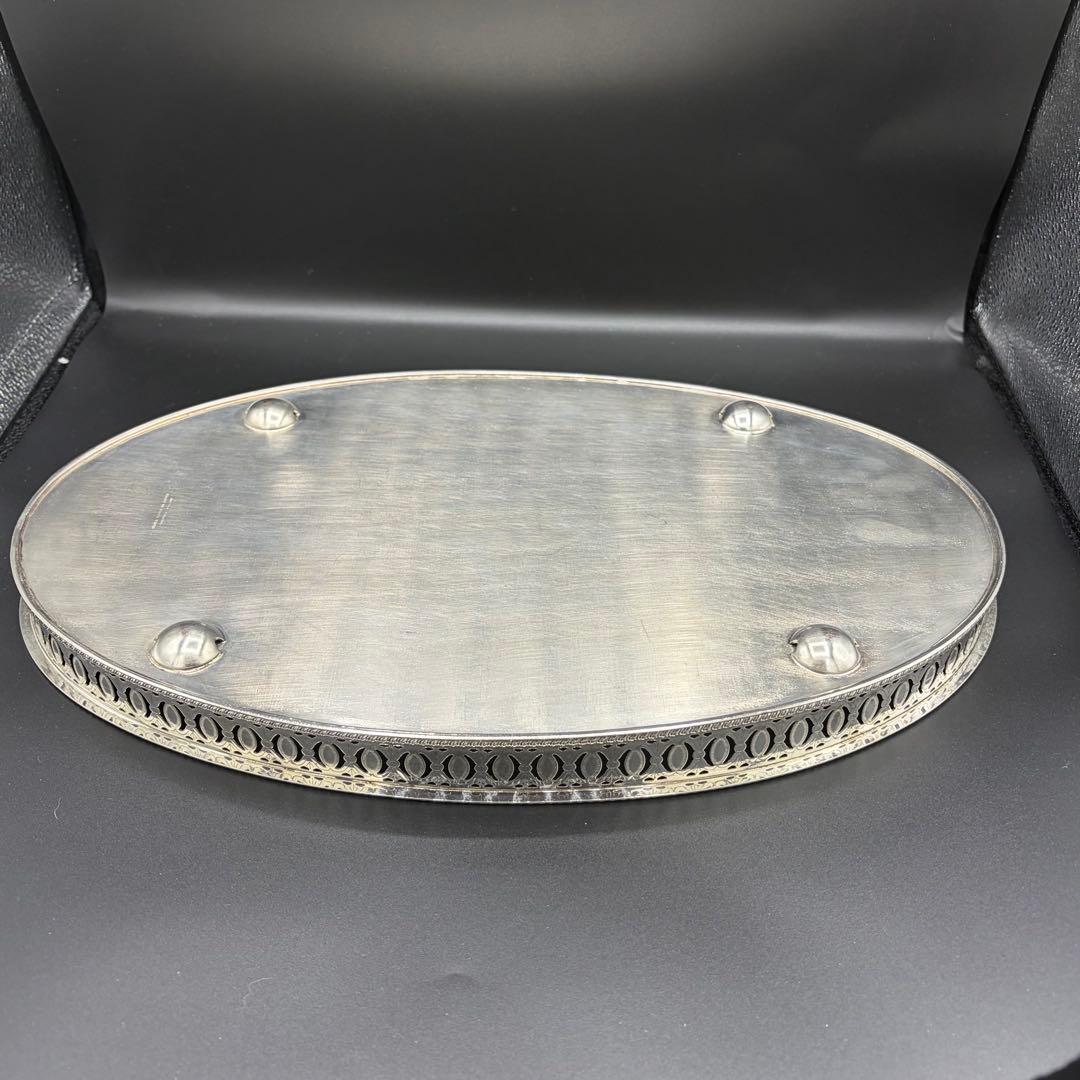 英国ビンテージ＞シェフィールド シルバートレイ サルヴァ 銀盆