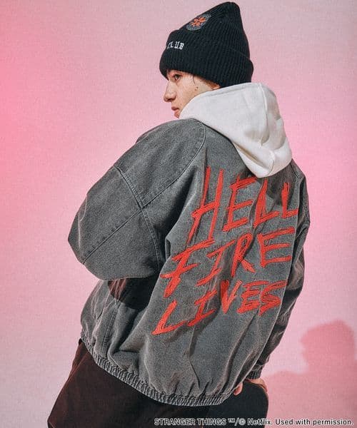 STRANGER THINGS niko and　ブルゾン M　チャコール　袋付