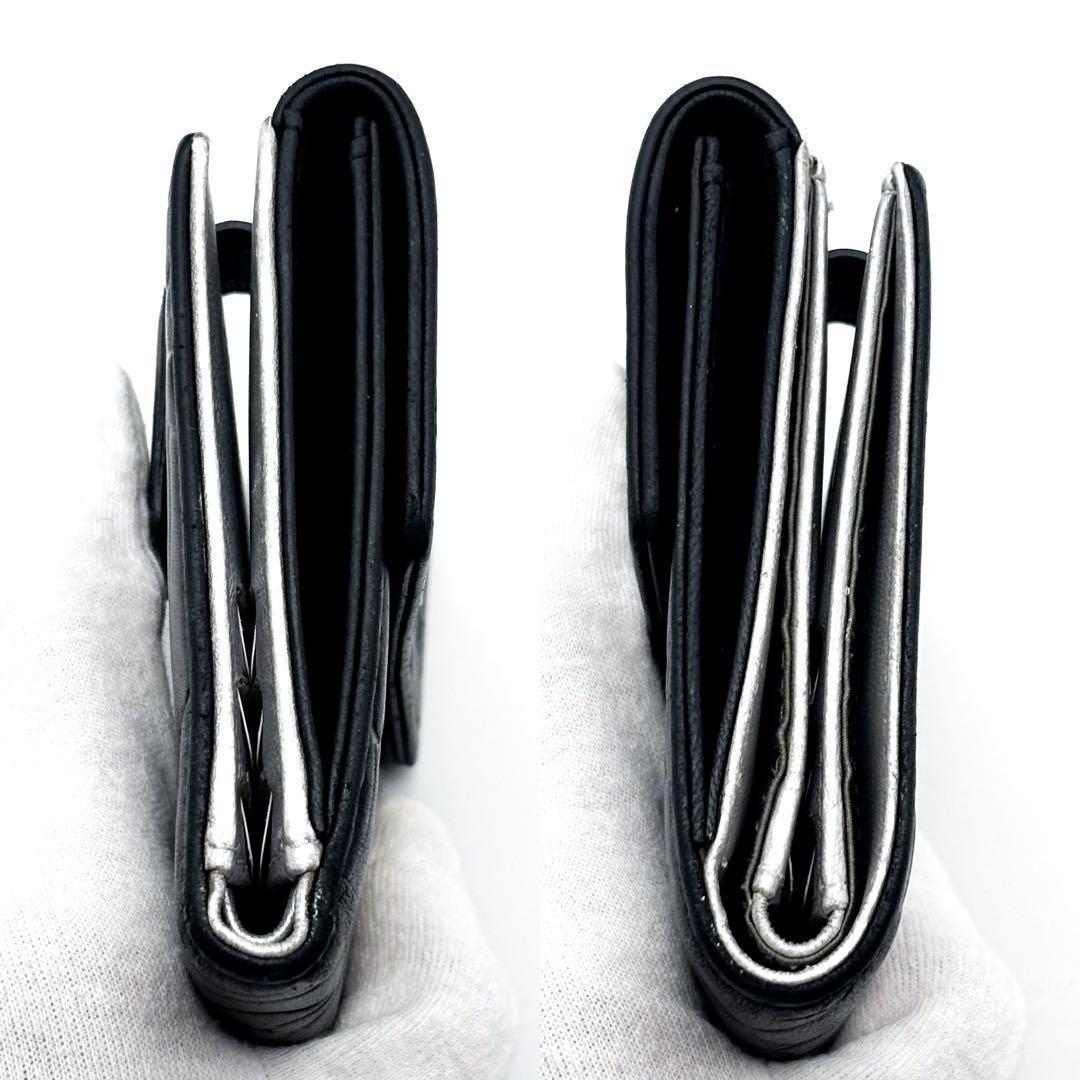 【美品✨】シャネル 財布 カメリア 型押し Wホック 二つ折