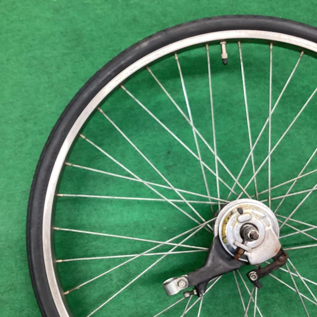 ステンレスリム　後輪　26x1-3/8 タイヤ付　内装3段　２６インチ　リア