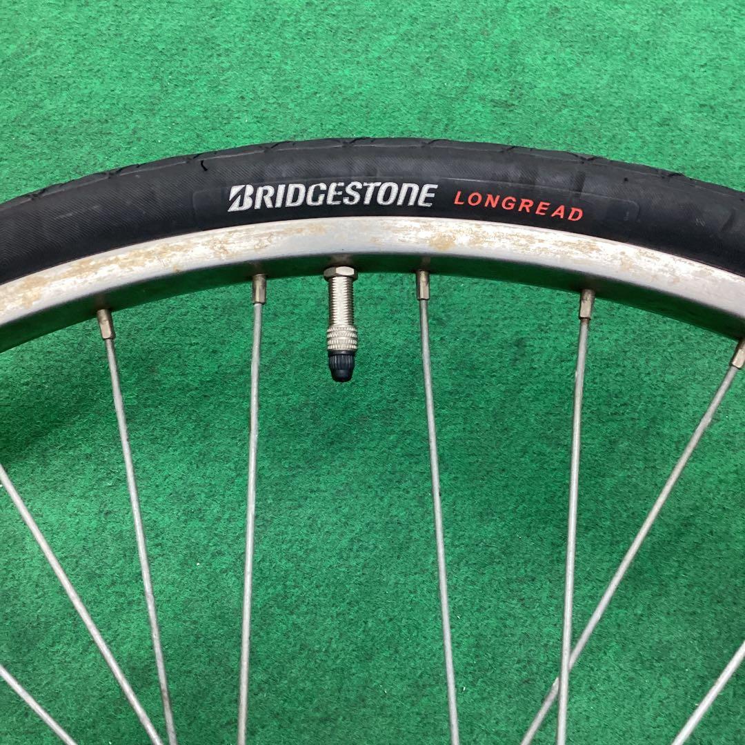 ステンレスリム　後輪　26x1-3/8 タイヤ付　内装3段　２６インチ　リア