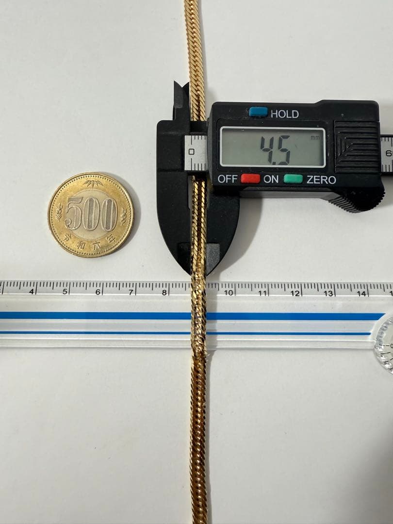 K18喜平ブレスレット　12面トリプルカット　約16cm