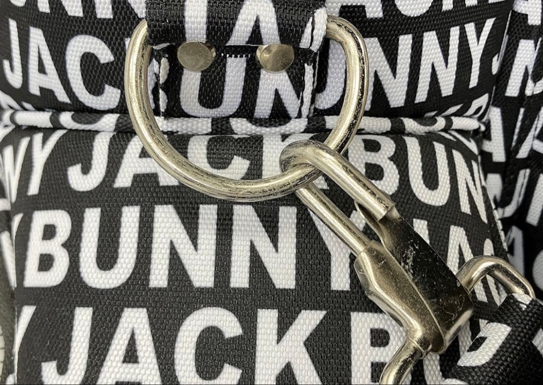 超美品！ジャックバニーキャディバッグ (自立型・ロゴ総柄) / ゴルフ CB /