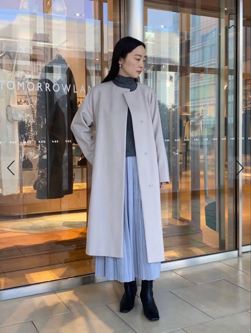 トゥモローランド 34 ピュアカシミヤ ノーカラーコート - メルカリ