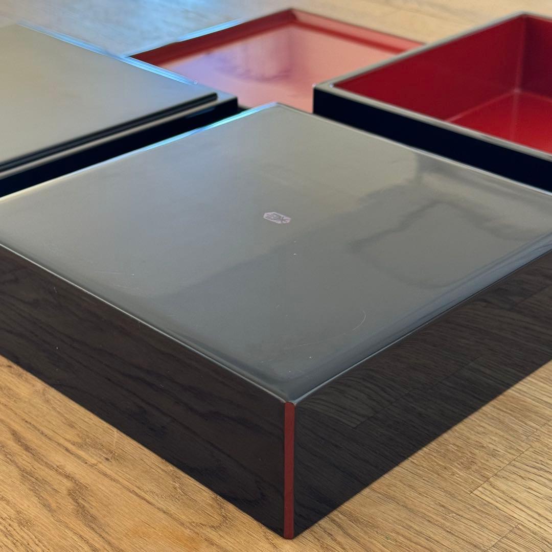 ◆未使用◆ 越前漆 三段重 / 越前漆器漆師・山本英明作/ 黒塗漆