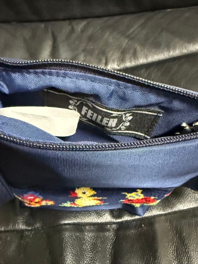 フェイラー ハイジ ネイビー刺繍ショルダーバッグ - メルカリ