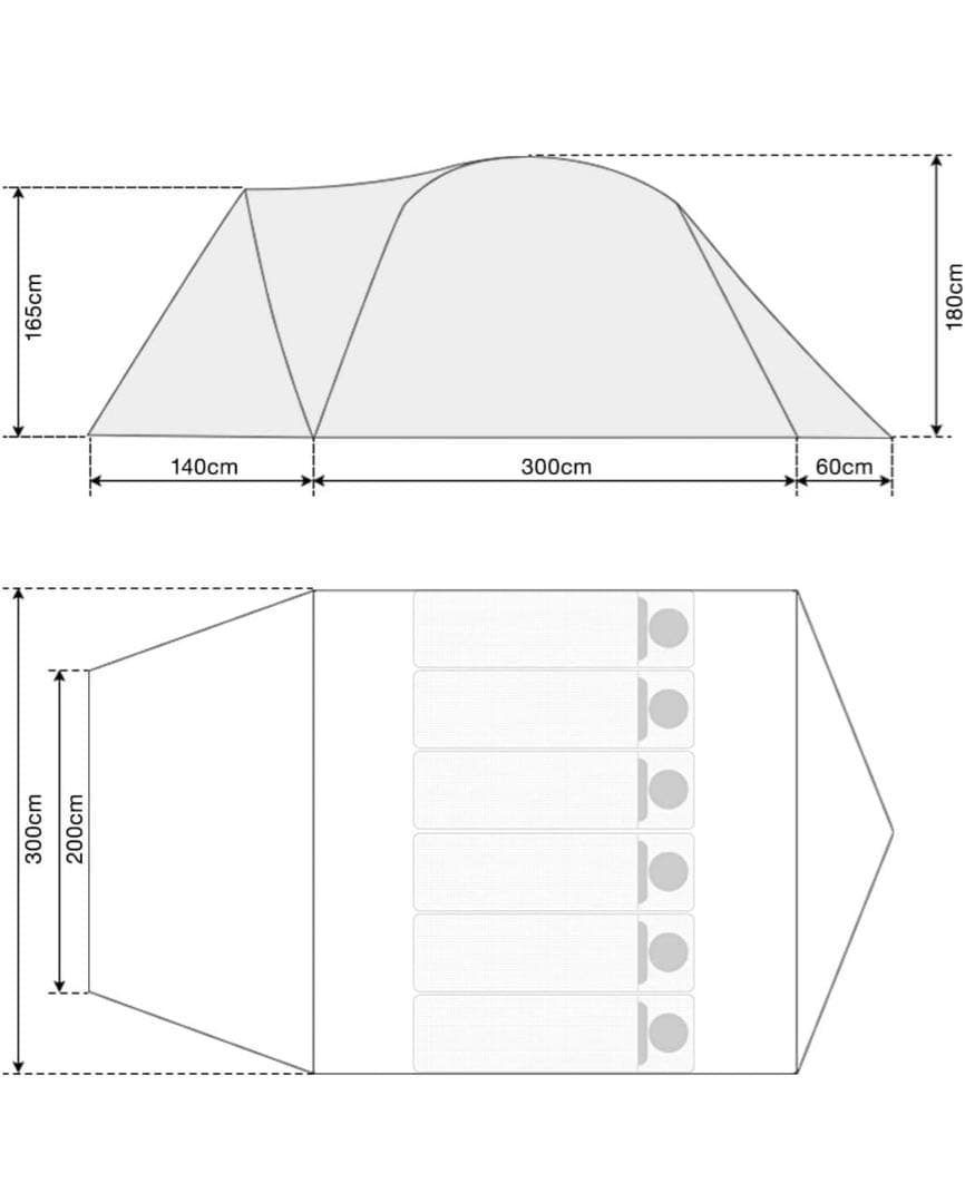 【未使用】FIELDOOR ワンタッチテント ドームテント ※グランドシート付