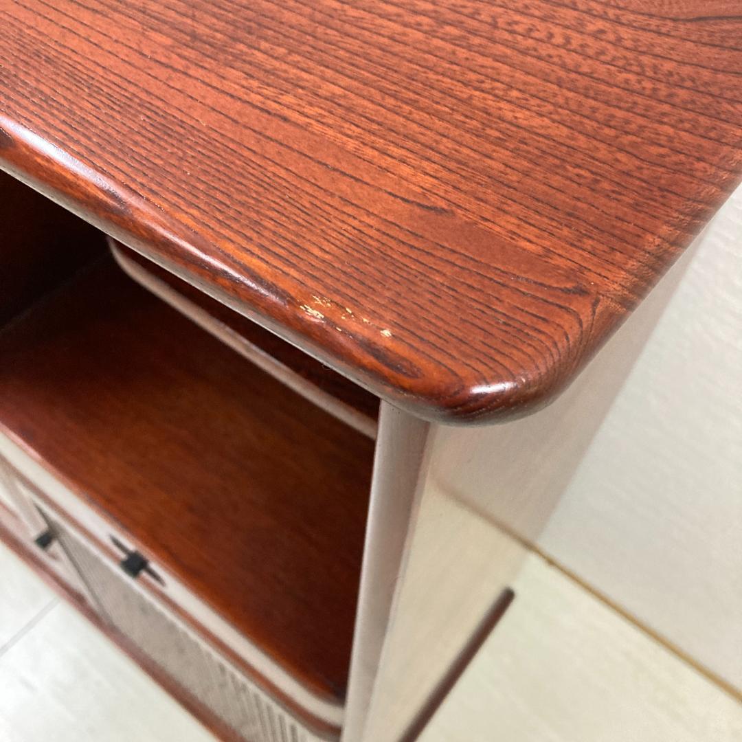 【カリモク】茶棚　水屋箪笥　飾り棚　キャビネット　茶箪笥　食器棚　古民家　和室