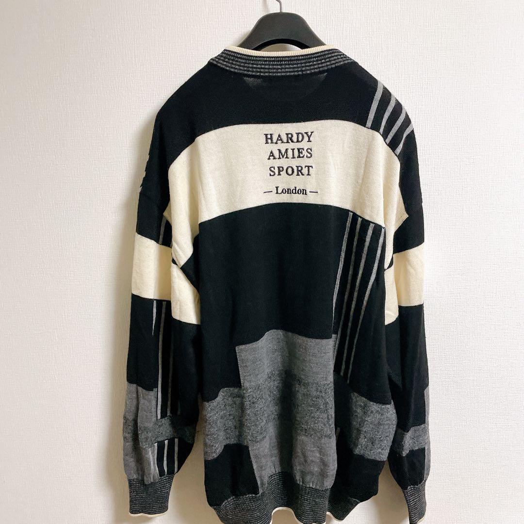HARDY AMIES 銀刺繍 ロゴ ウール100% ニット セーター XXL - メルカリ