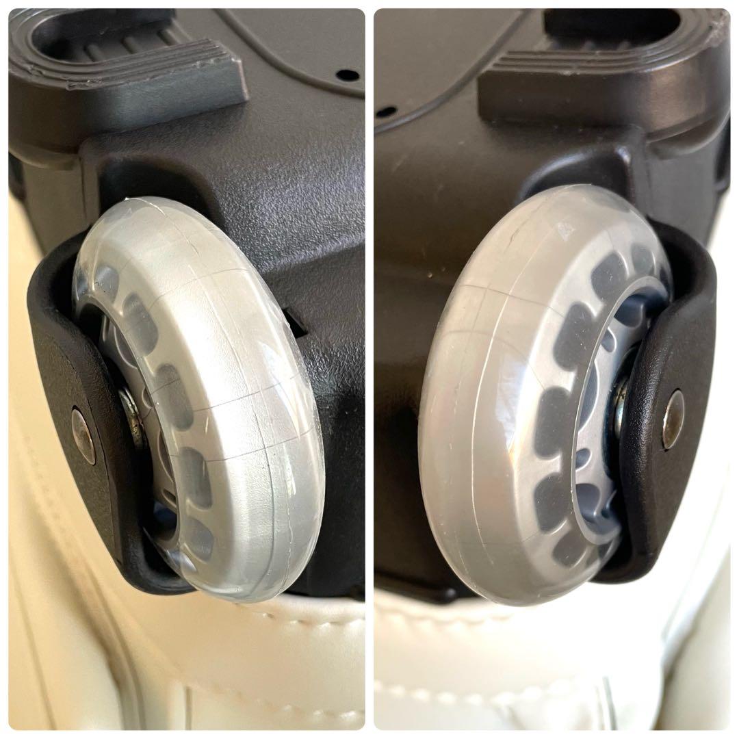 未使用 パーリーゲイツ キャスター付 キャディーバッグ 9型 専用ポーチ 白×青