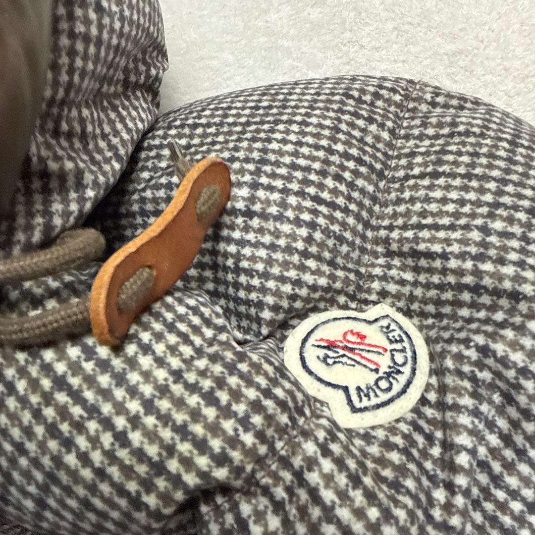 モンクレール 雑誌LEON 表紙掲載 千鳥格子柄ダウンジャケット Mサイズ 美品