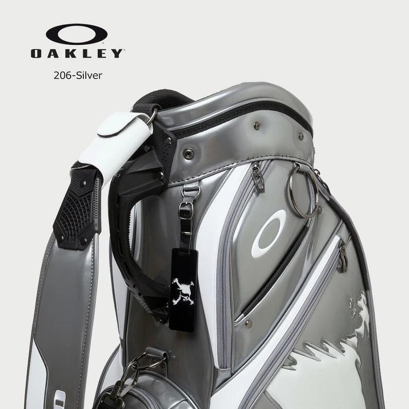 新品 オークリー OAKLEY スカル ゴルフ キャディバッグ シルバー