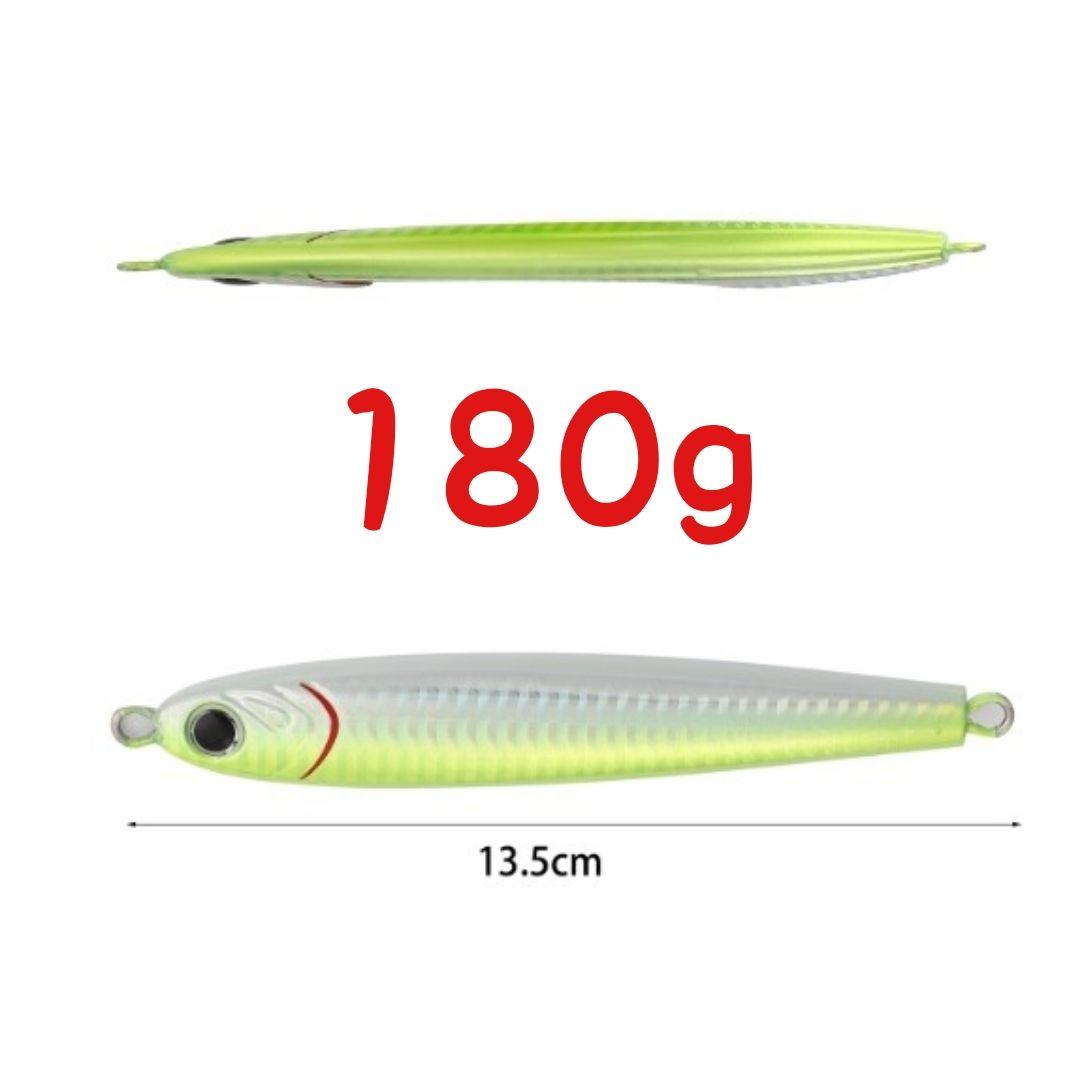 ７本セット 200g メタルジグ クイックゼロワン タイプ グロー 夜光 伊勢湾