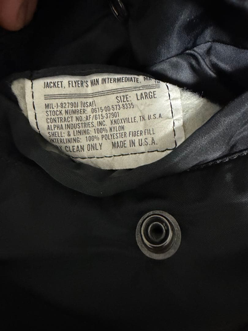 90sアルファインダストリーズma1 アメリカ製