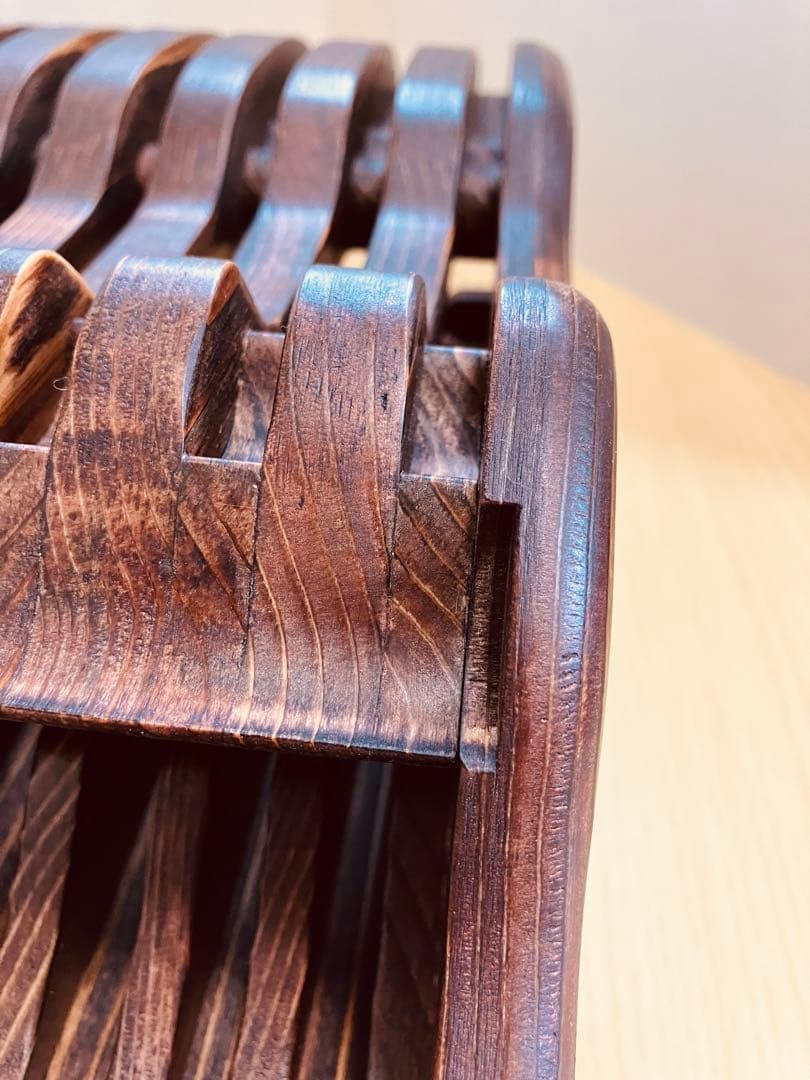 木製シザートレイ　シザートレー　シザースタンド　ハサミ皿　Aタイプ