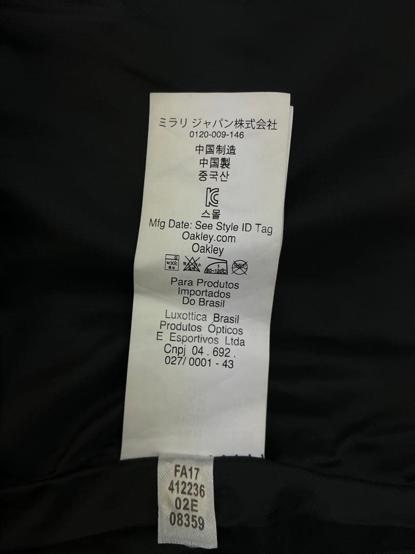 G601　オークリー　ゴルフメンズウェアジャケット　フード付き　サイズS/P　黒