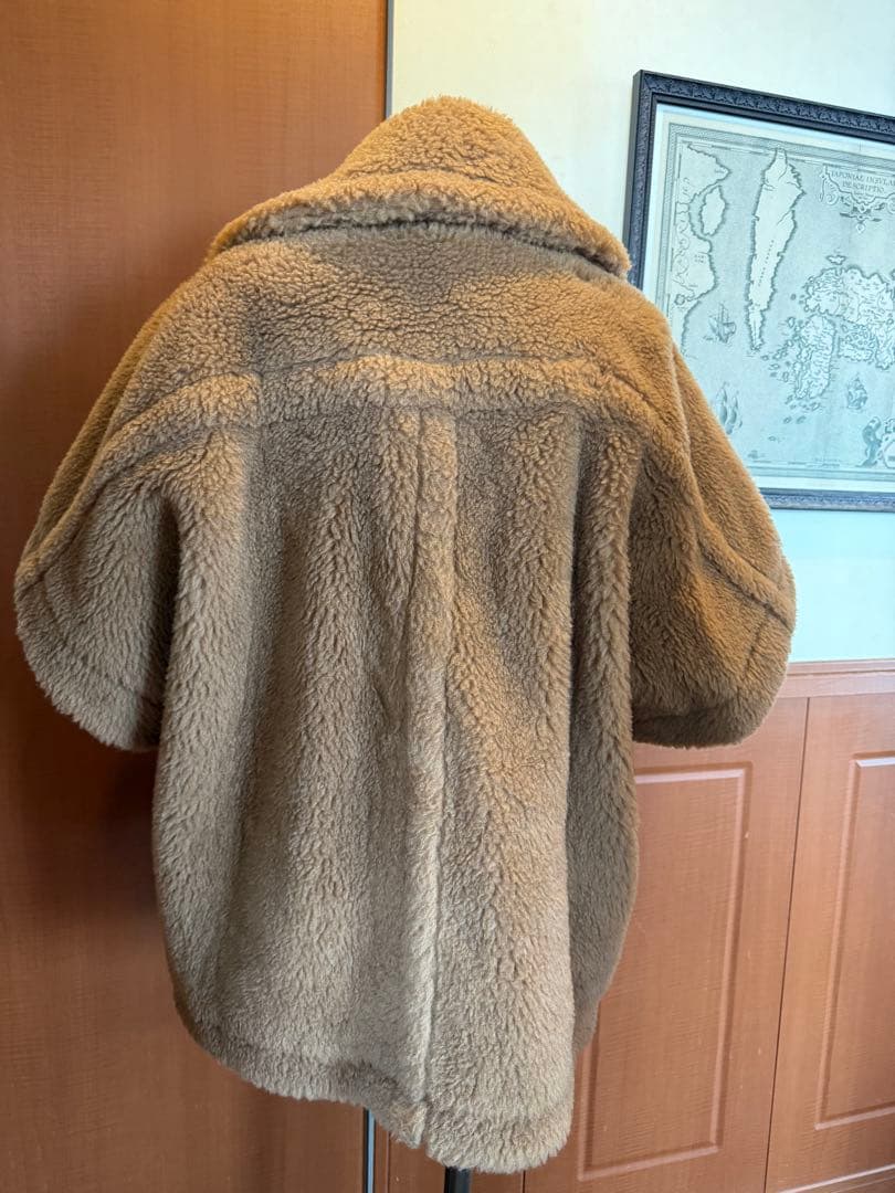 Max MaraコートテディケープポンチョS Mマックスマーラ