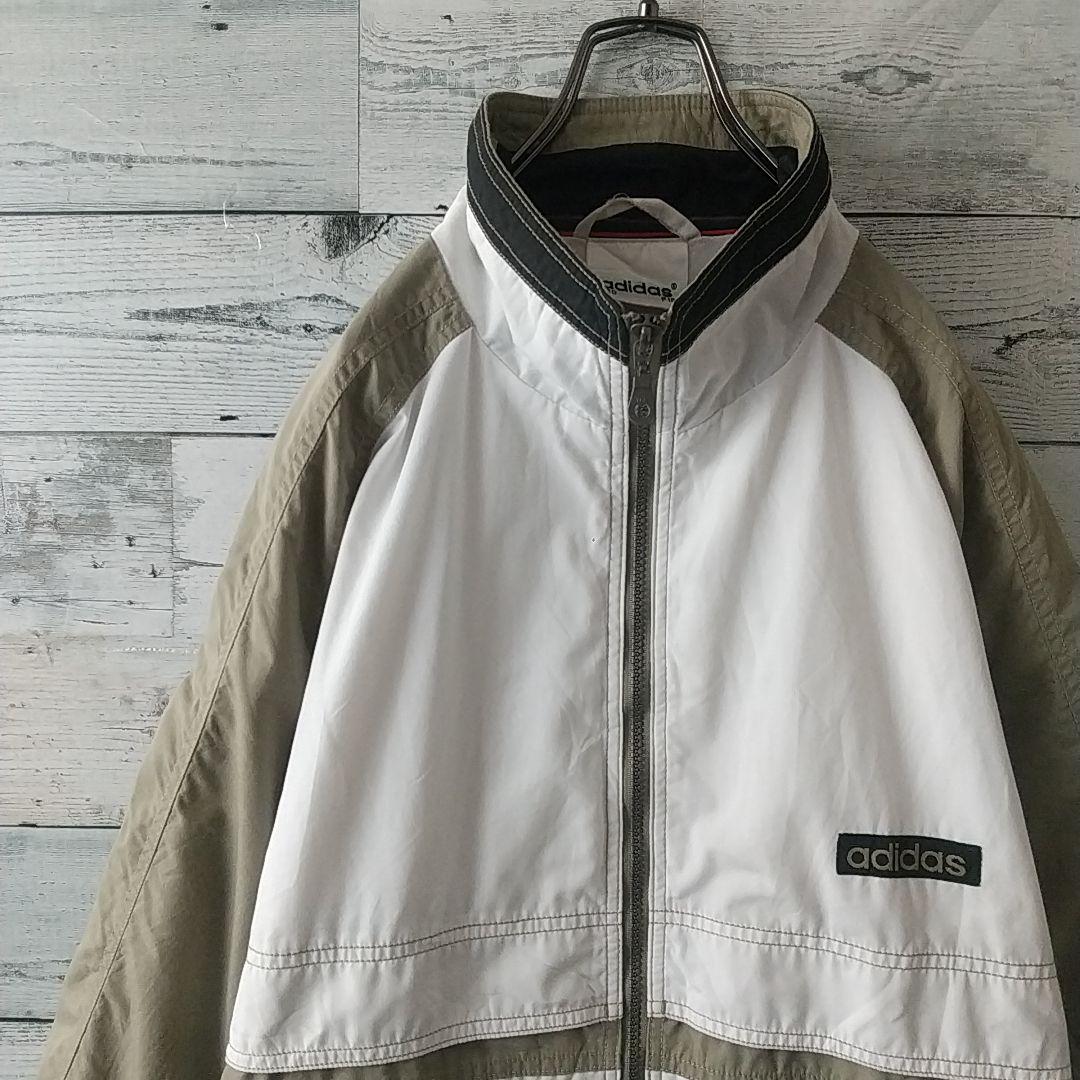 希少デザイン☆90s アディダス 刺繍 ボックスロゴ ジャージ ジャケット L