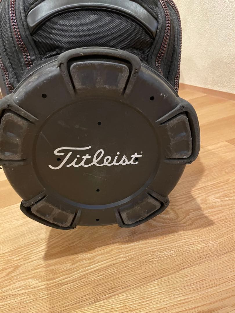 Titleist ゴルフキャディバッグ 黒/白/赤 プロツアーモデル