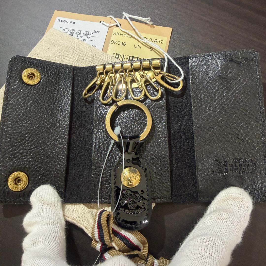 【新品未使用】イルビゾンテ キーケース ブラック 黒 エナメル